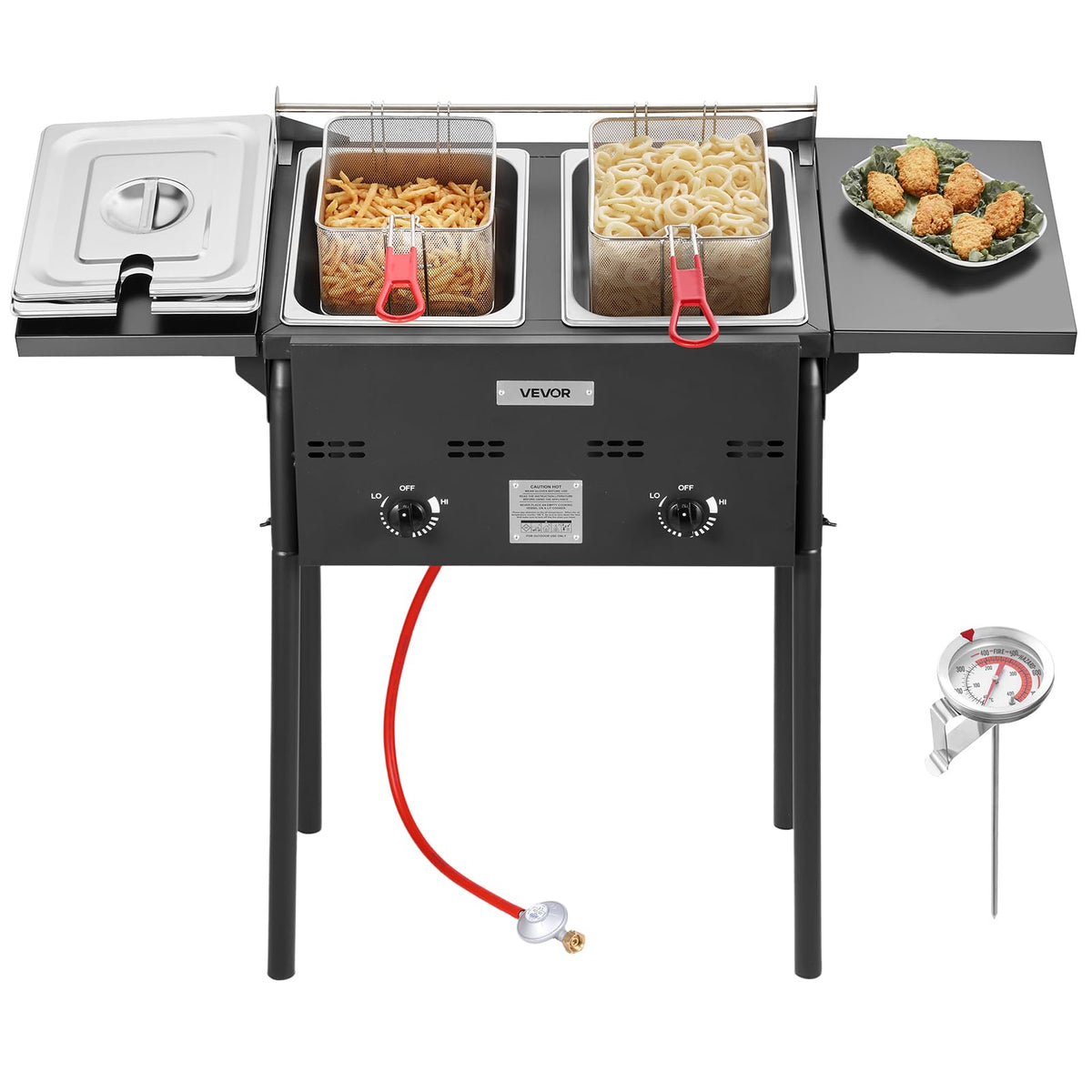16 Qt Stainless Steel Double Burner Propane Fryer L566394