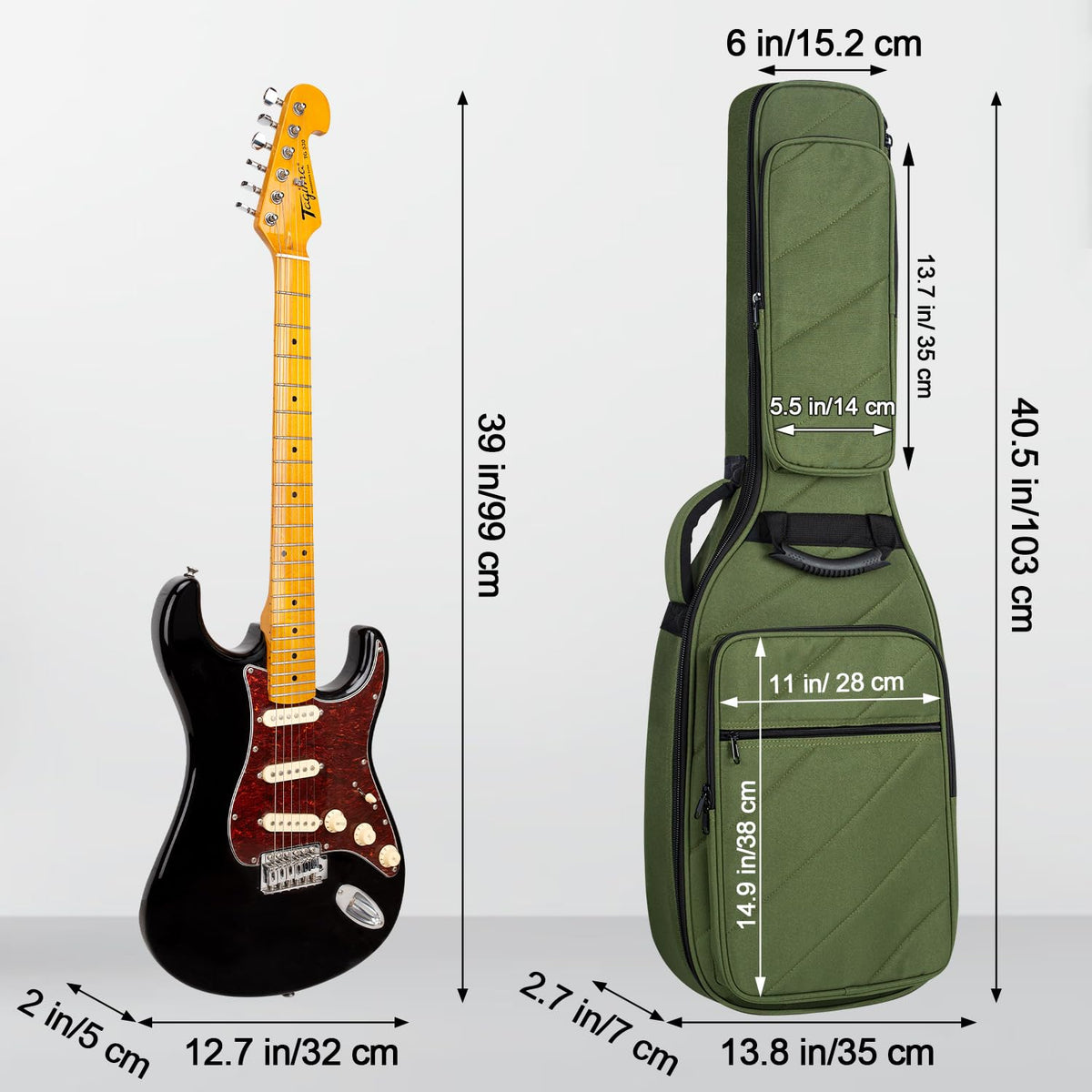 Electric Guitar Bag with 3 Pockets Z4781