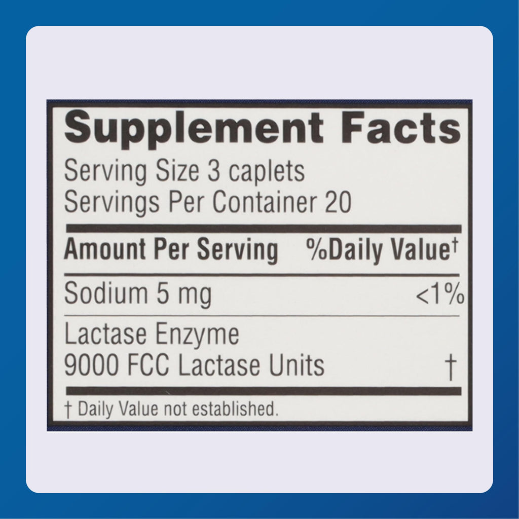 Lactase Enzyme Supplement 60 Caplets 2 Pack S424