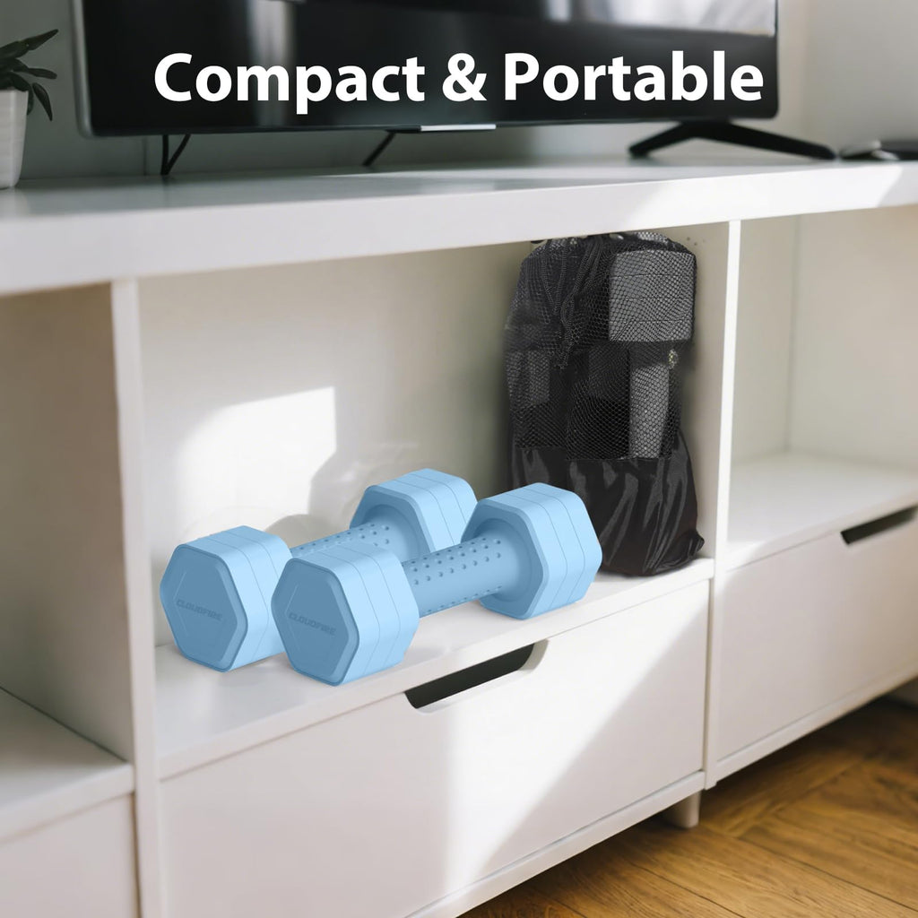 Adjustable 4 in 1 Dumbbell Set of 2, 5 lb C668834