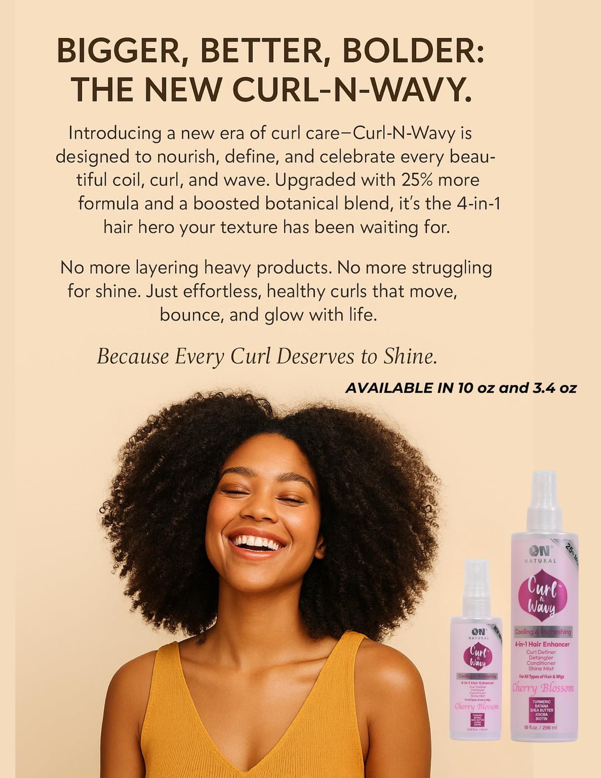 Natural Curl-N-Wavy 4-in-1 Hair Enhancer 10 OZ G880