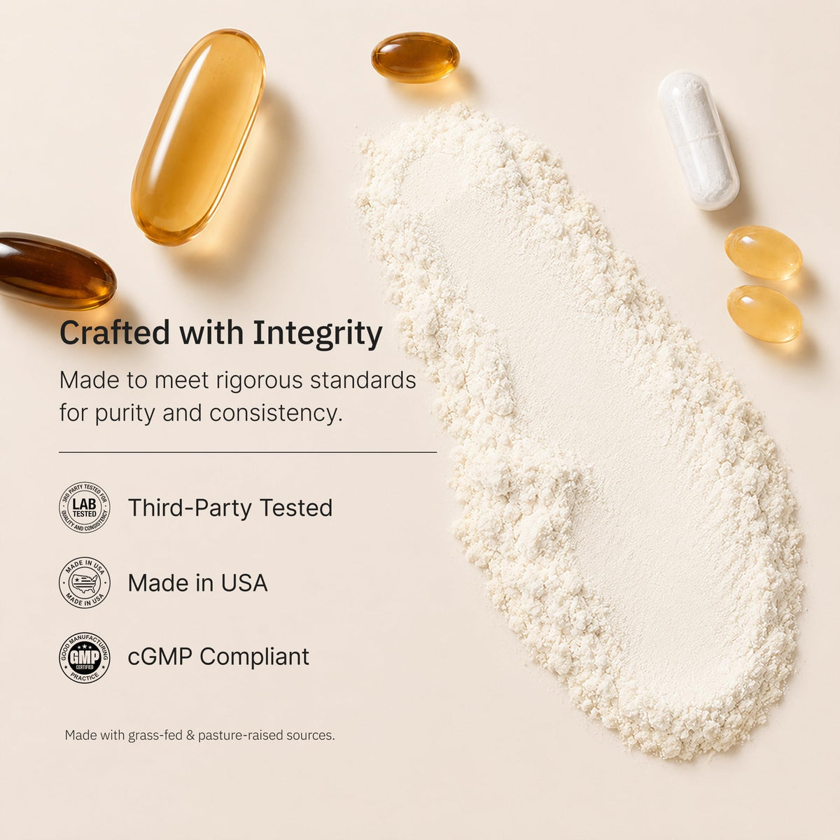 Multi Collagen Peptides Powder 1 lb Unflavored N555