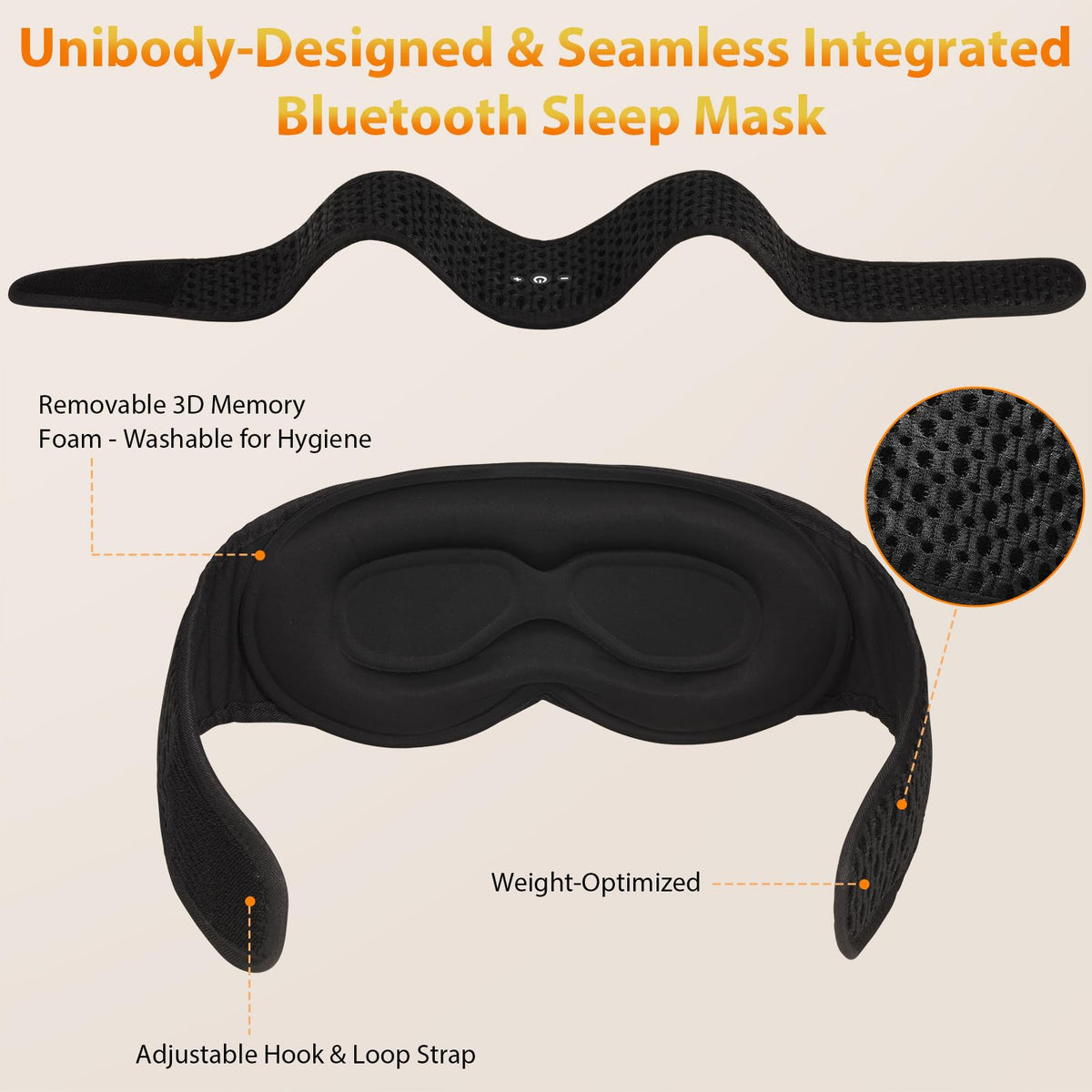 Sleep Mask with Bluetooth Headphones S86616