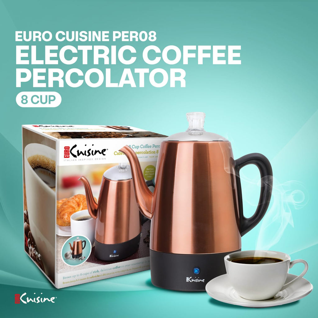 8 Cup Stainless Steel Electric Coffee Percolator V390180