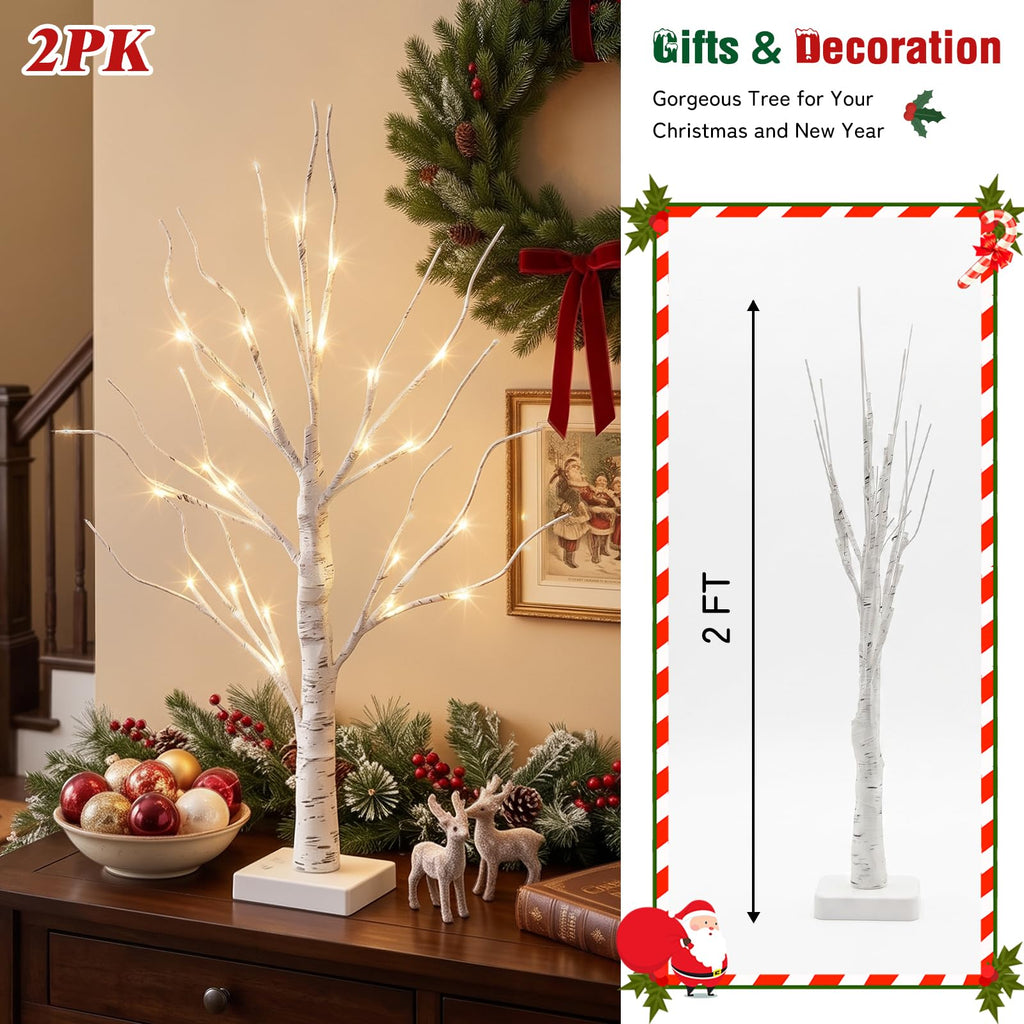2FT Birch Tree with LED Lights J498