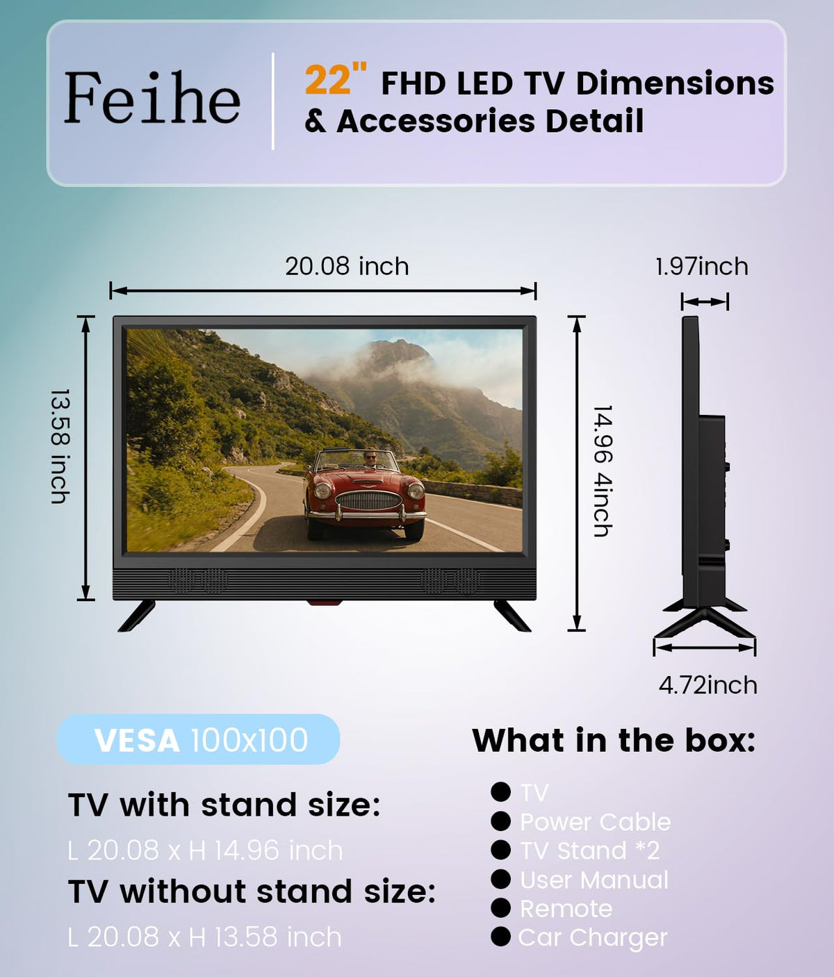 22 Inch 1080p LED Flat Screen HDTV S551786