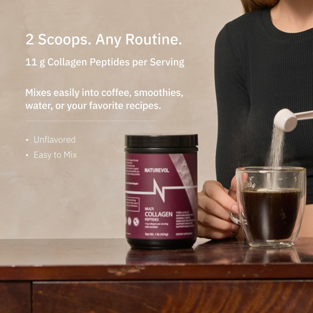 Multi Collagen Peptides Powder 1 lb Unflavored N555