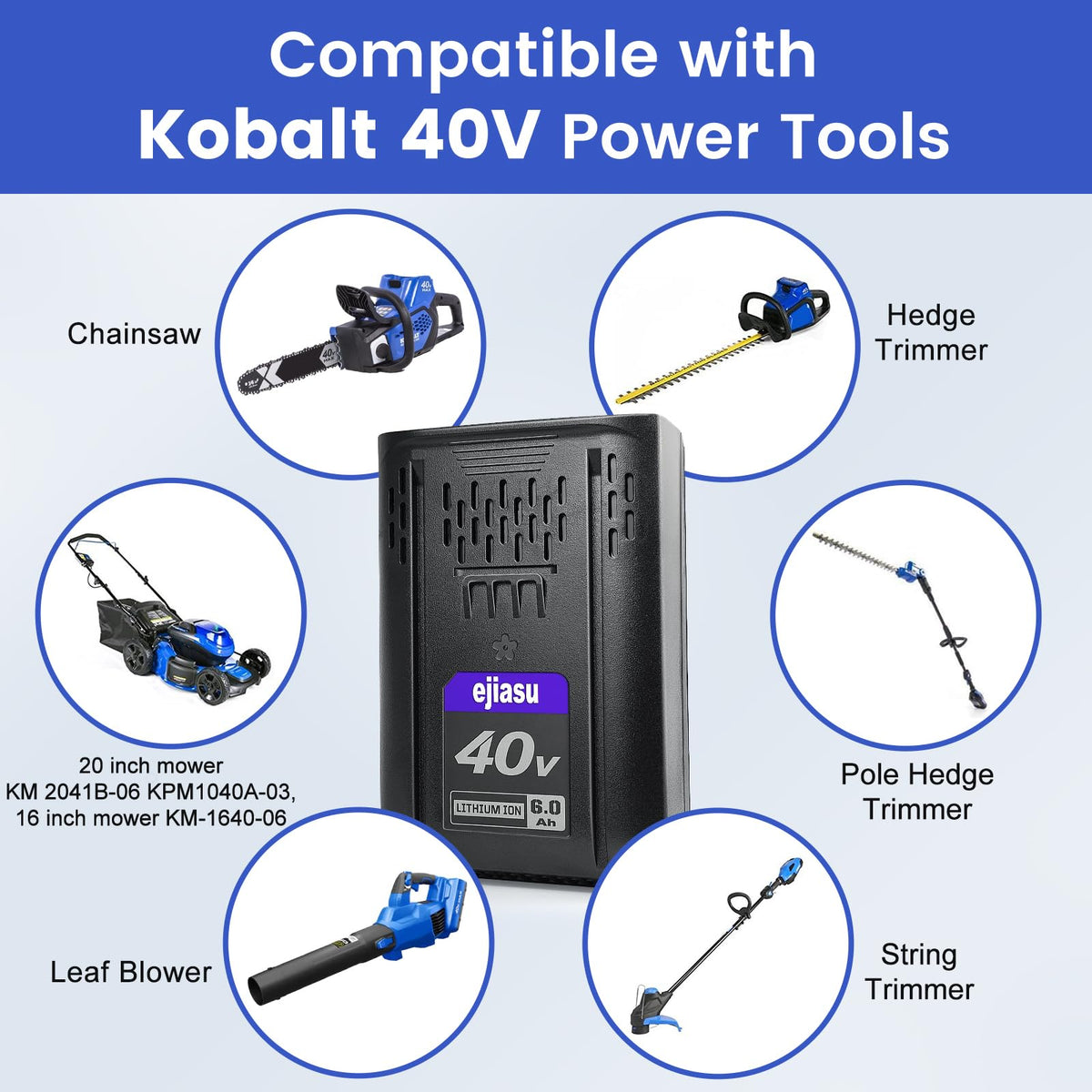 40V 6.0Ah Battery Replacement Y294