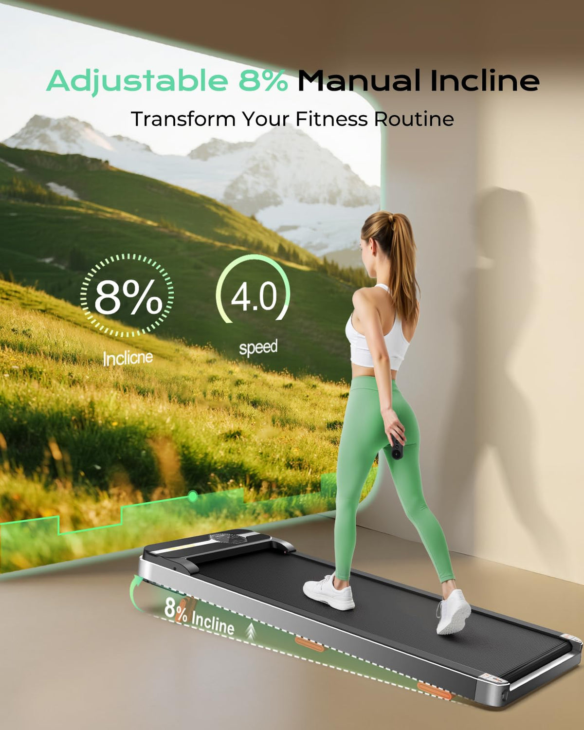Walking Pad with 8% Incline L2727