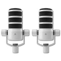 White Cardioid Dynamic Broadcast Microphone Pair J216