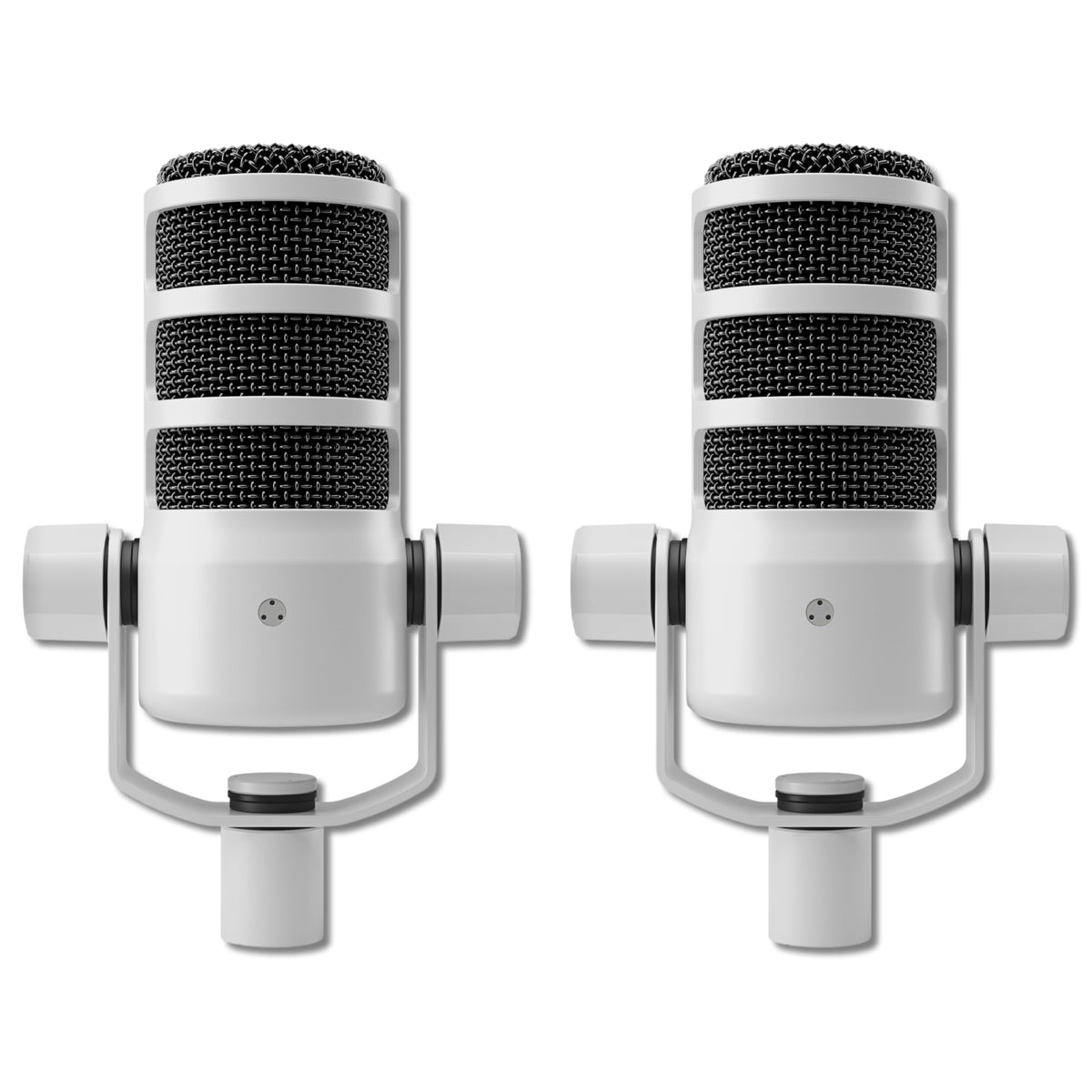 White Cardioid Dynamic Broadcast Microphone Pair J216