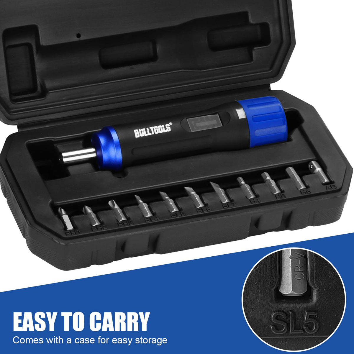Torque Screwdriver Wrench Set, 10 to 70 Inch Pounds D74693