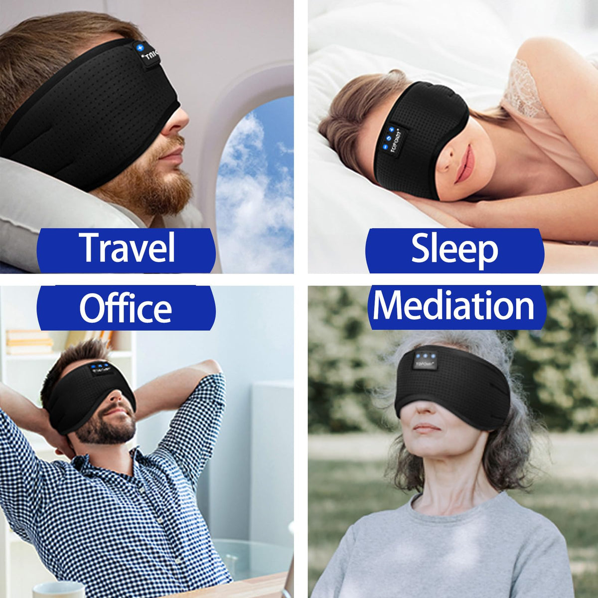 Silk Bluetooth Sleep Mask with Headphones F96312