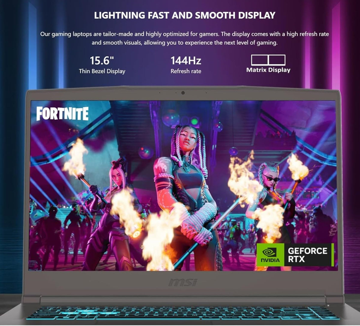 15.6" FHD Intel Core i5 Gaming Laptop RTX 3050 16GB RAM 1TB SSD Gray Z78404