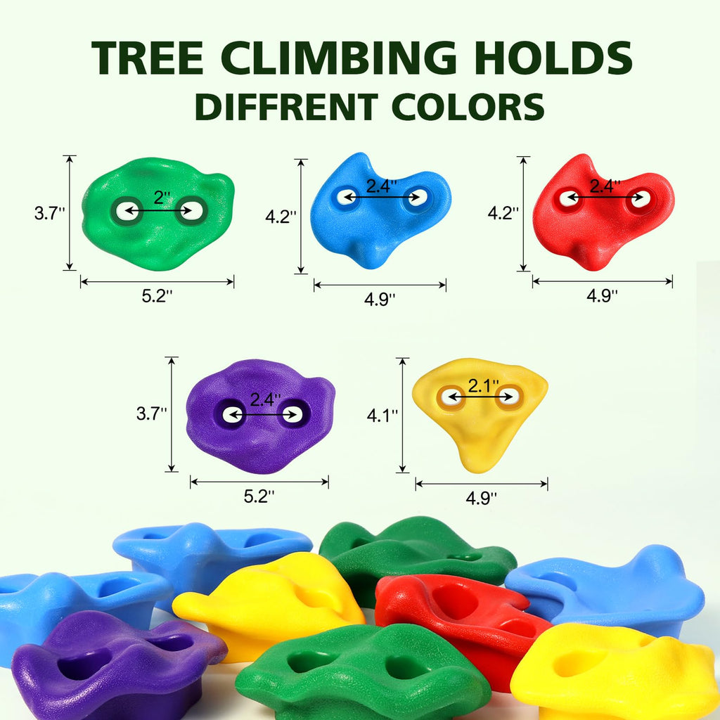 20 Tree Climbing Holds with 6 Ratchet Straps V49567