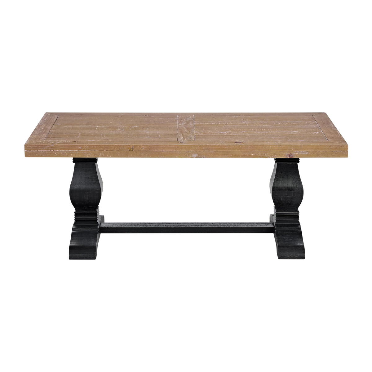 Solid Wood Coffee Table, Black and Driftwood S784