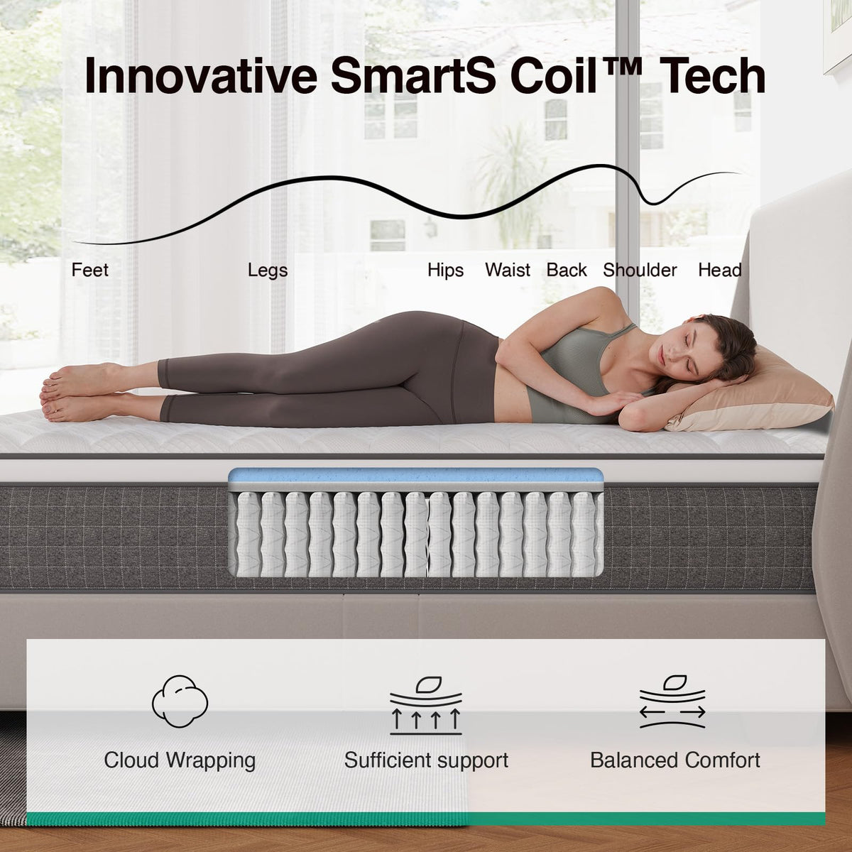 12 Inch Full Size Hybrid Gel Memory Foam Mattress Z9990