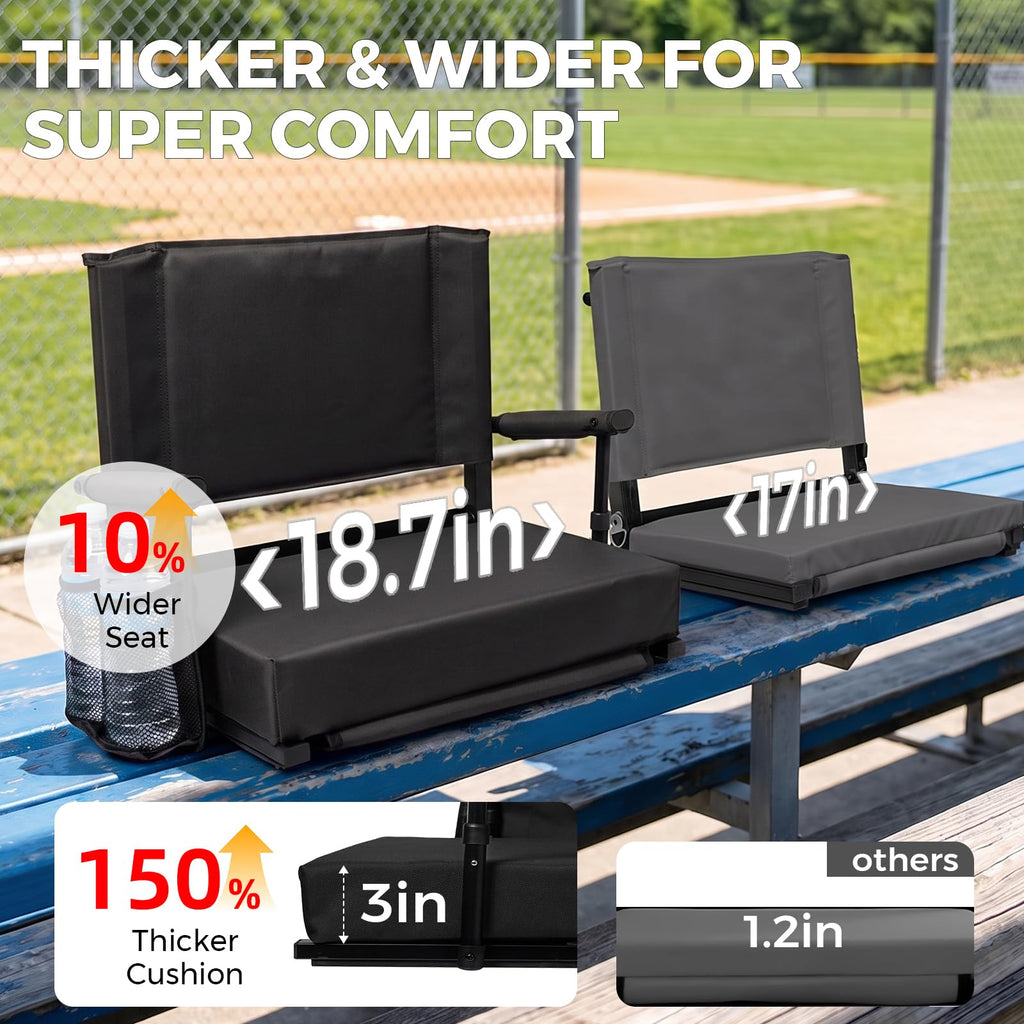 Bleacher Chair with Back & Cushion N78484