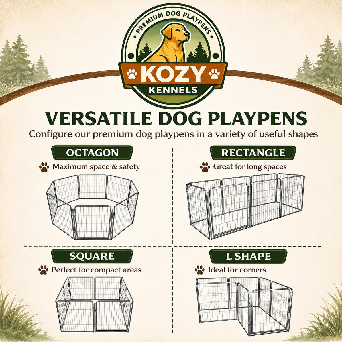 40 inch 16 Panels Portable Heavy Duty Metal Dog Playpen G22114