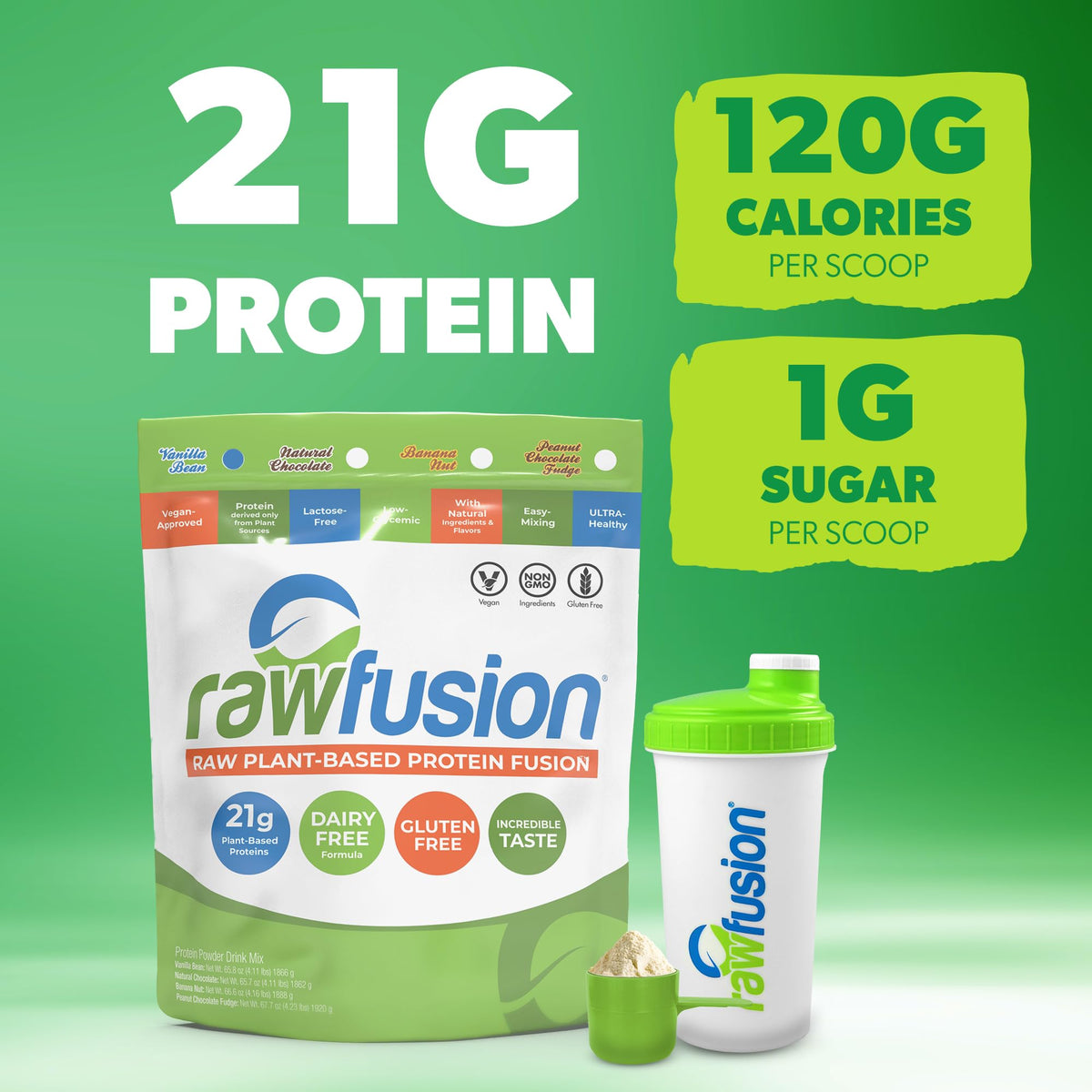 Vegan Protein Powder Vanilla Bean 60 Servings W147