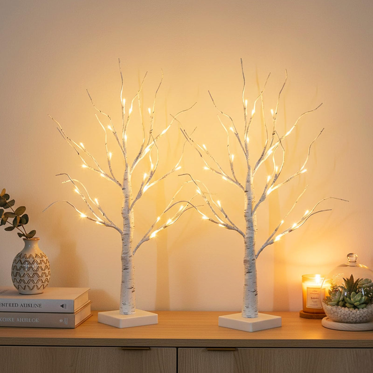 2FT Birch Tree with LED Lights J498