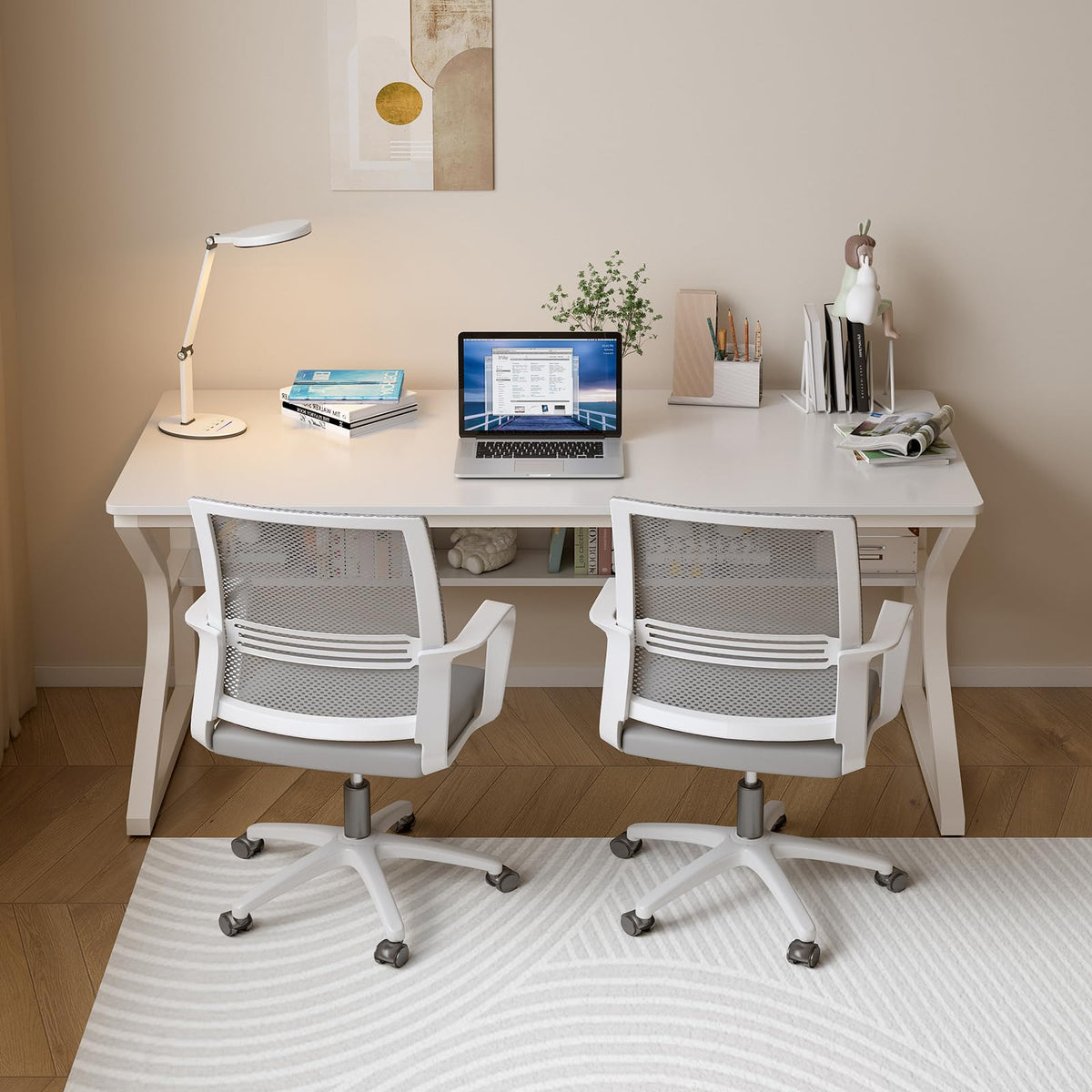 55-Inch Extra Long Desk with Storage Shelf A238011