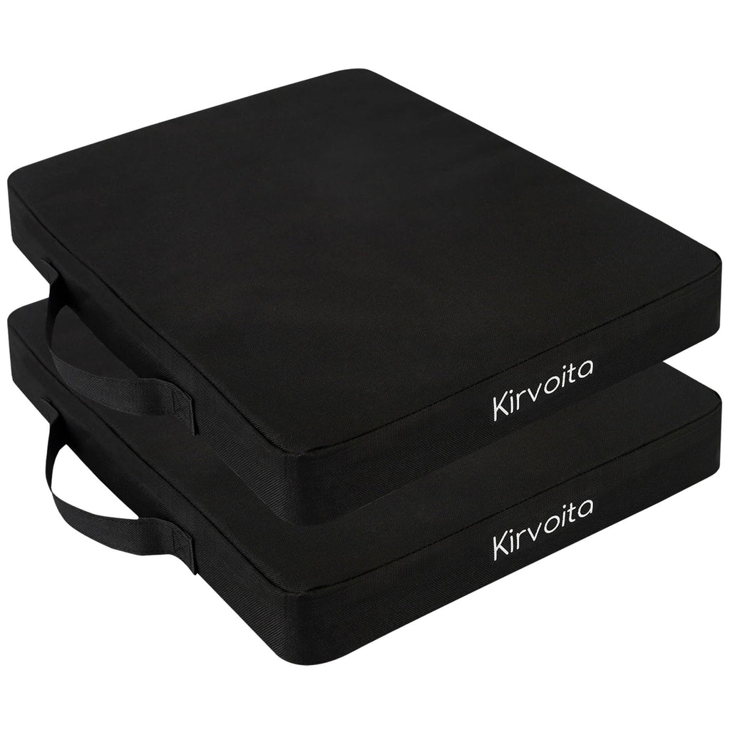 Black 2 Pack Waterproof Oxford Stadium Seat Cushions U820801