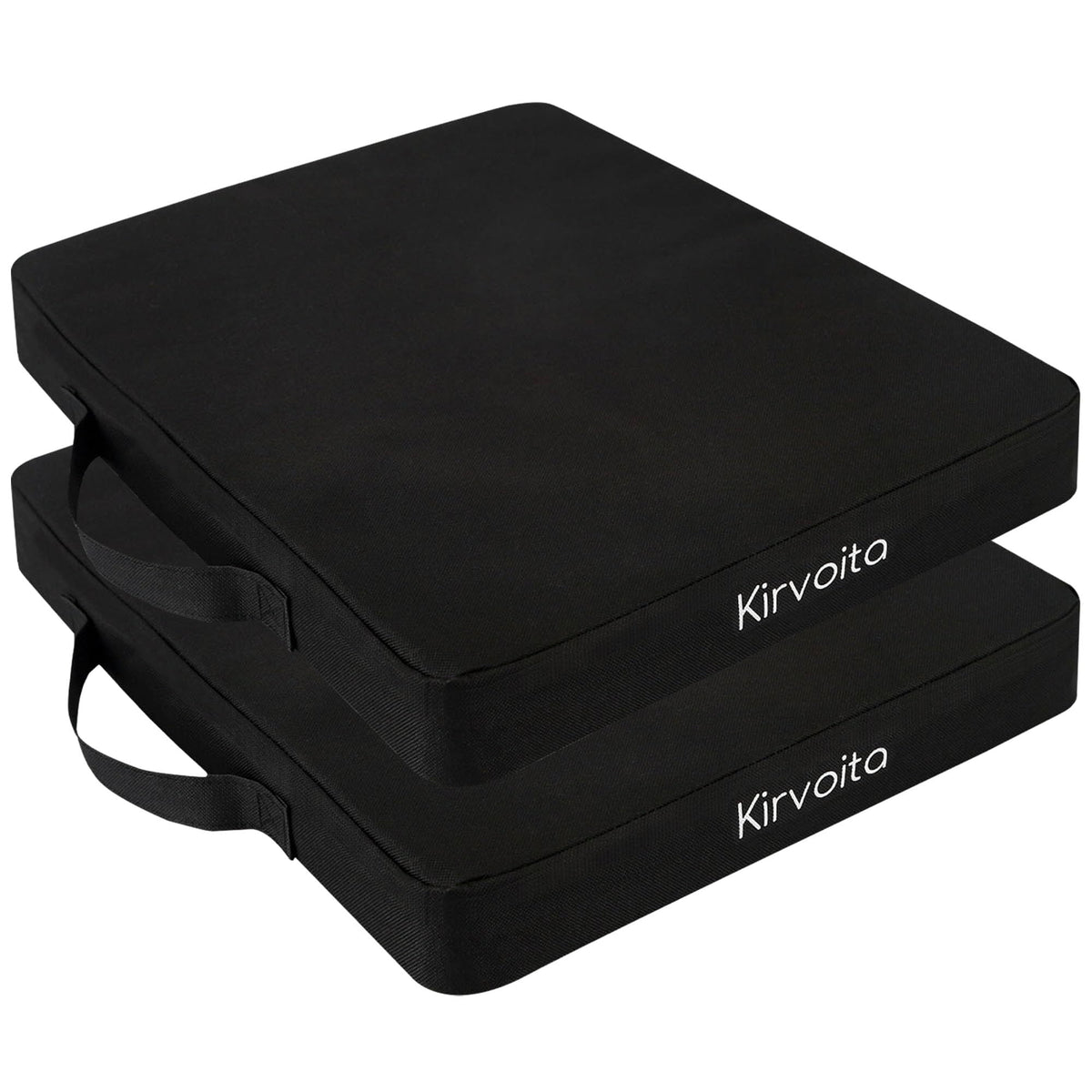 Black 2 Pack Waterproof Oxford Stadium Seat Cushions U820801