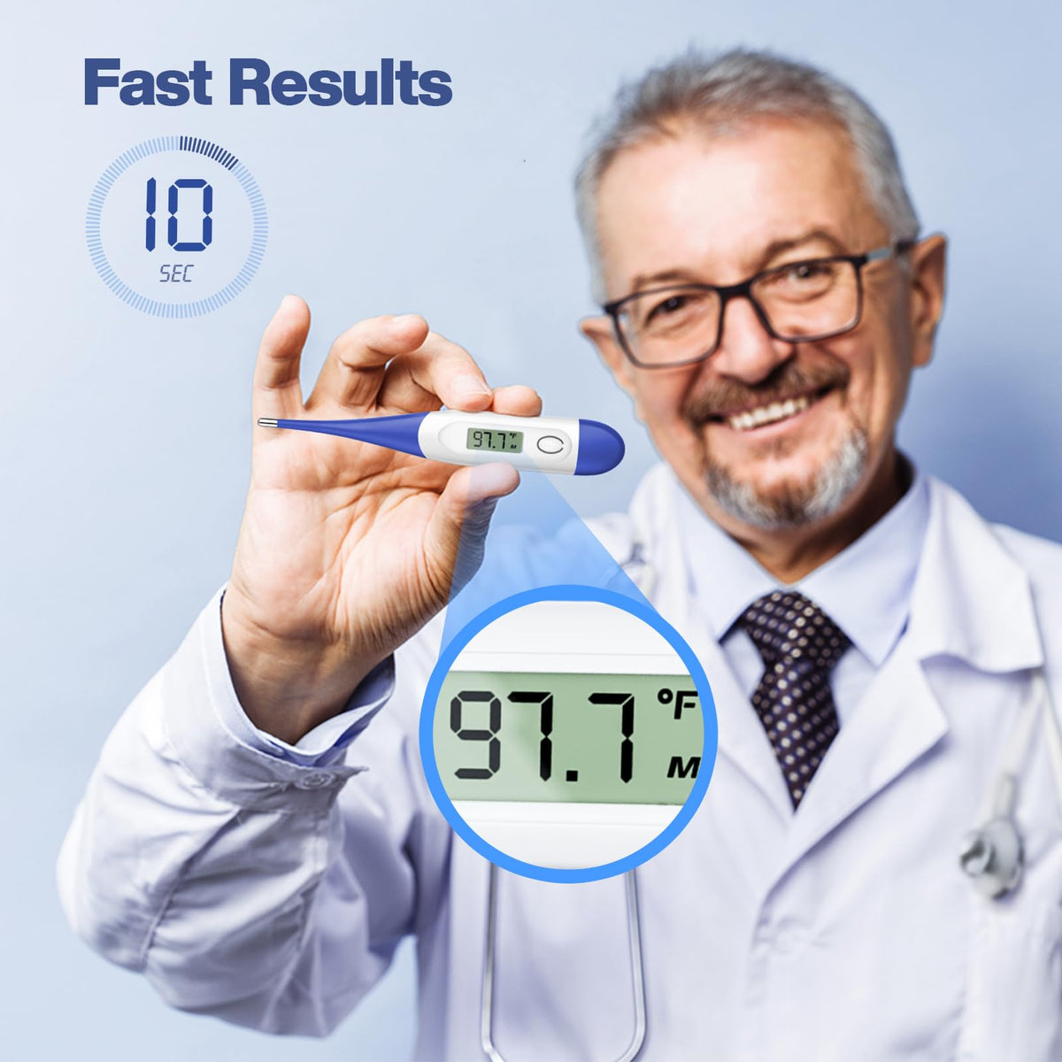 Digital Thermometer Dark Blue B1949