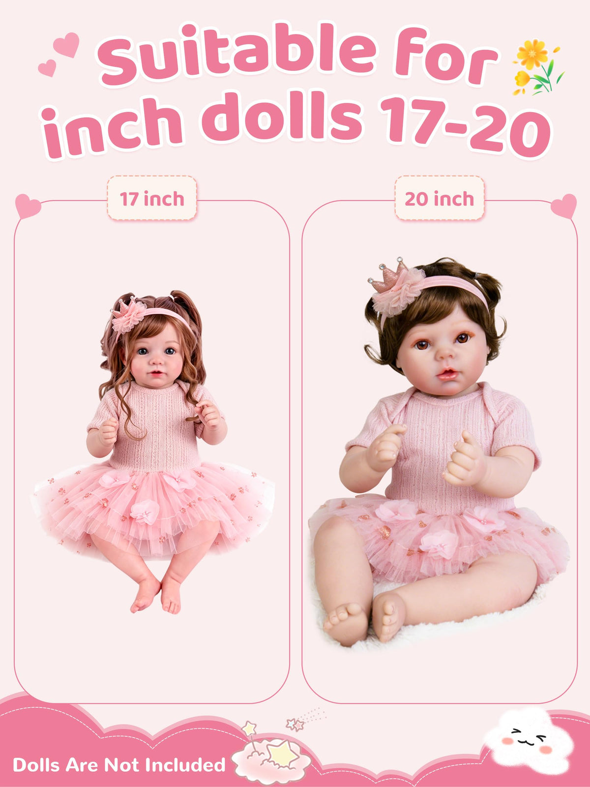 Pink Baby Doll Clothes 17-20 Inches S591