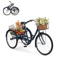 24/26 Inch 7 Speed Adult Tricycle with Folding Basket E6622