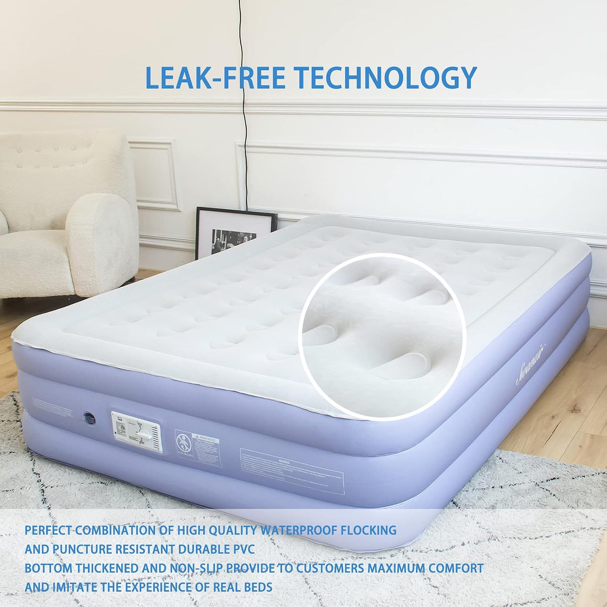 Queen 18 Raised Air Mattress with Built-in Pump H59178