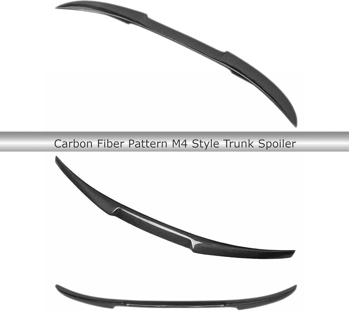 Carbon Fiber Pattern Rear Trunk Spoiler Wing Z96401