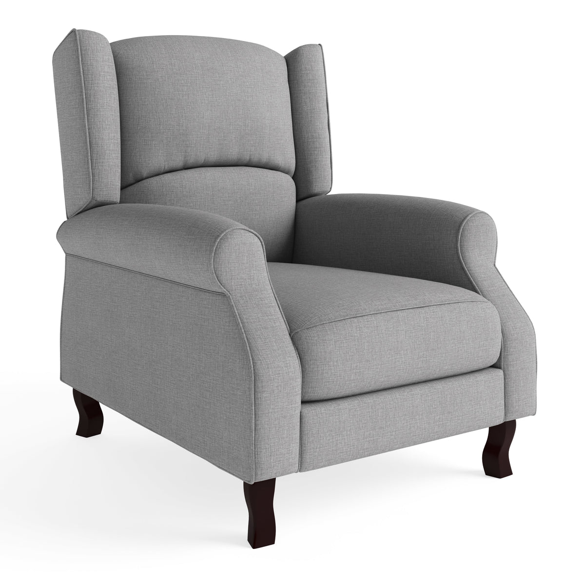 Modern Wingback Linen Fabric Accent Recliner Chair Dark Grey B40747