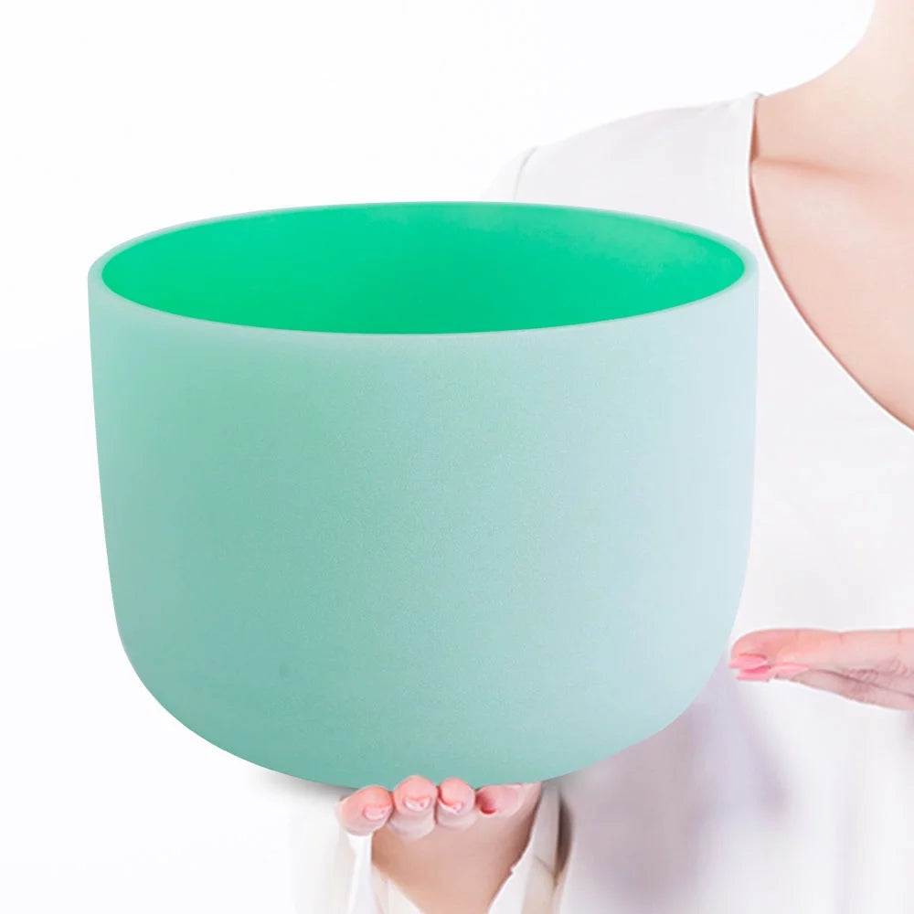 Green 8 inch Quartz Crystal Singing Bowl H79892