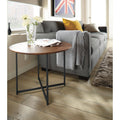 Round End Table with Smoke Tempered Glass Top V304