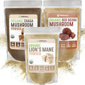 Organic Lion's Mane Chaga Red Reishi Mushroom Bundle 16 Ounces Each O619