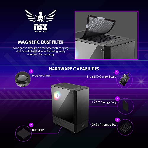 PC Falcon RYZEN 5 5600X 3.7 GHz GeForce RTX 4060 Ti 1TB NVME SSD 16GB DDR4 RAM 3600 650W Bronze PSU 11AC WiFi Bluetooth Windows 11 H 64-bit A34441