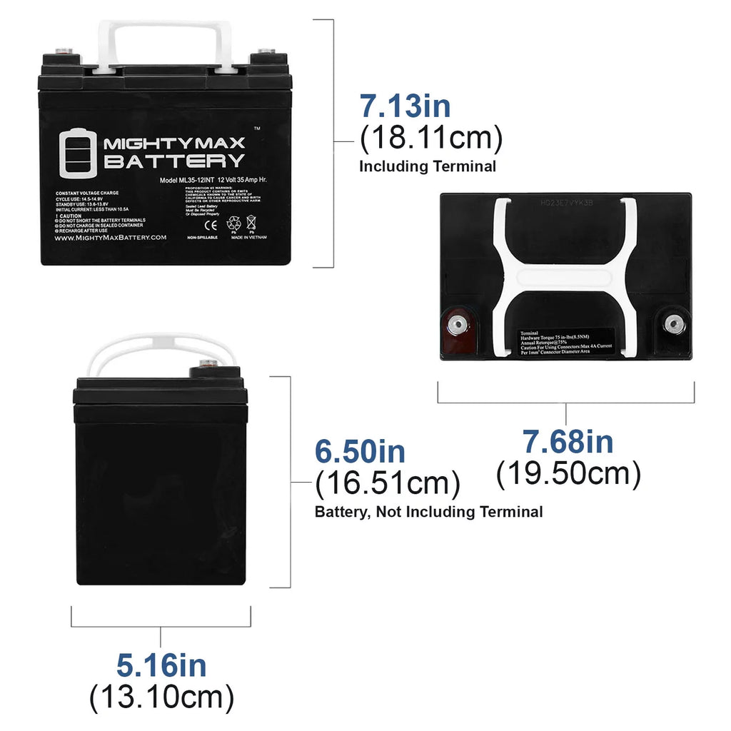 12V 35AH SLA Battery 2 Pack O5575