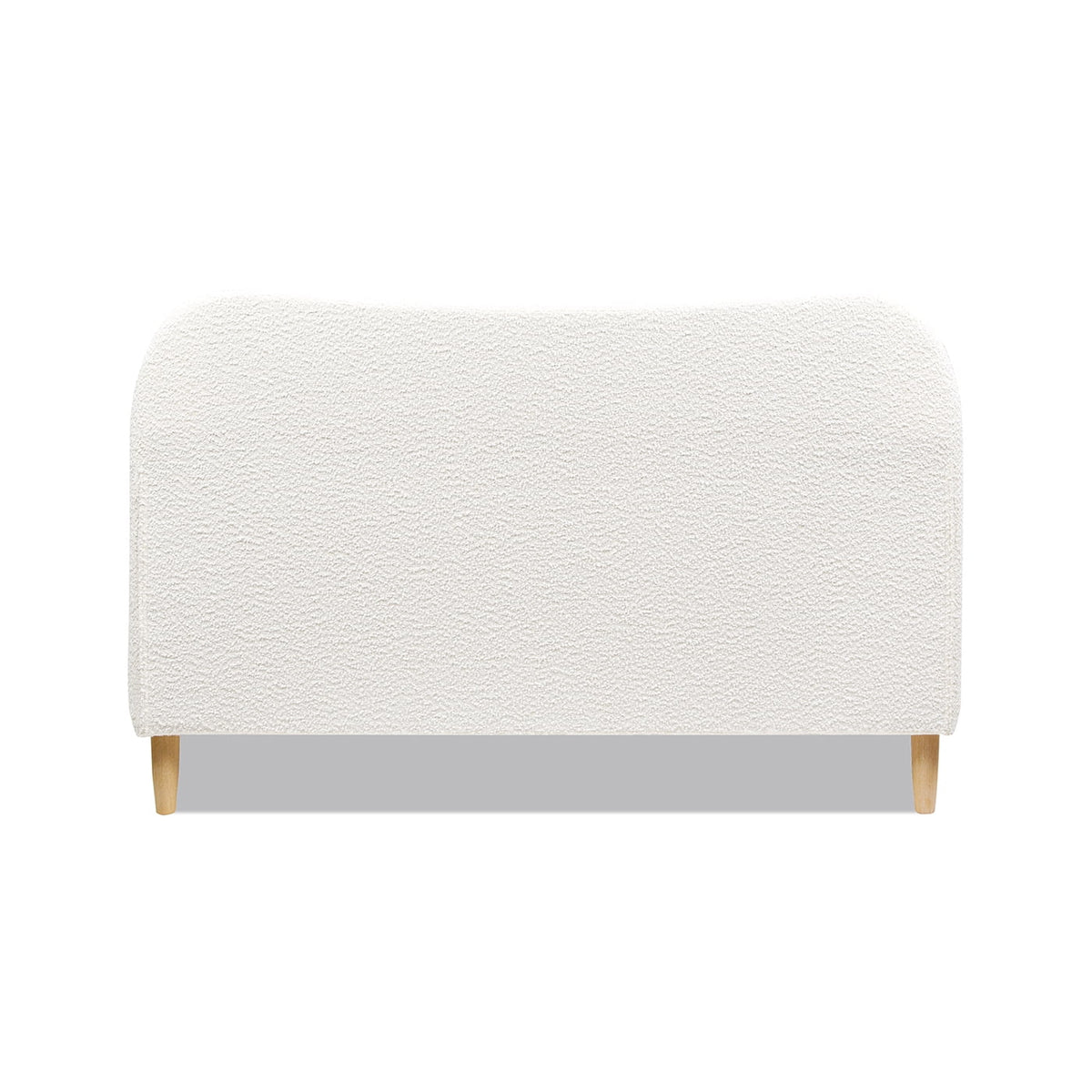 Queen Ivory White Boucle Upholstered Platform Bed U43797