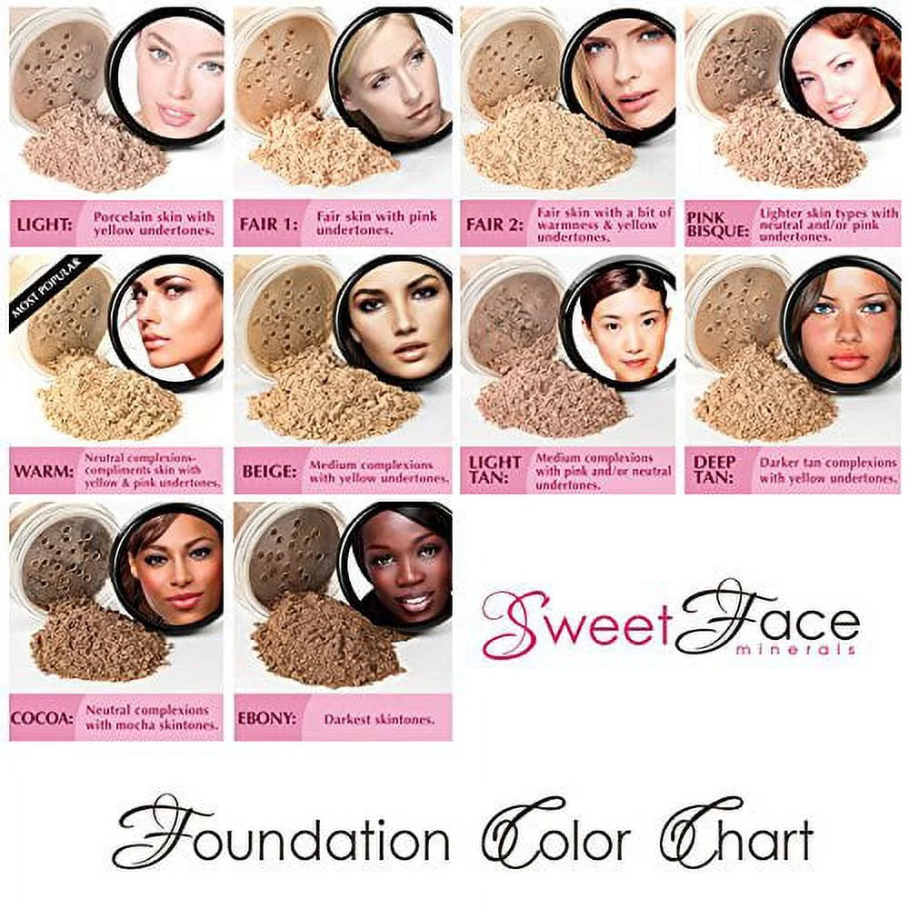 Full Size Mineral Makeup Set Matte Foundation Sheer Powder Cover P363590