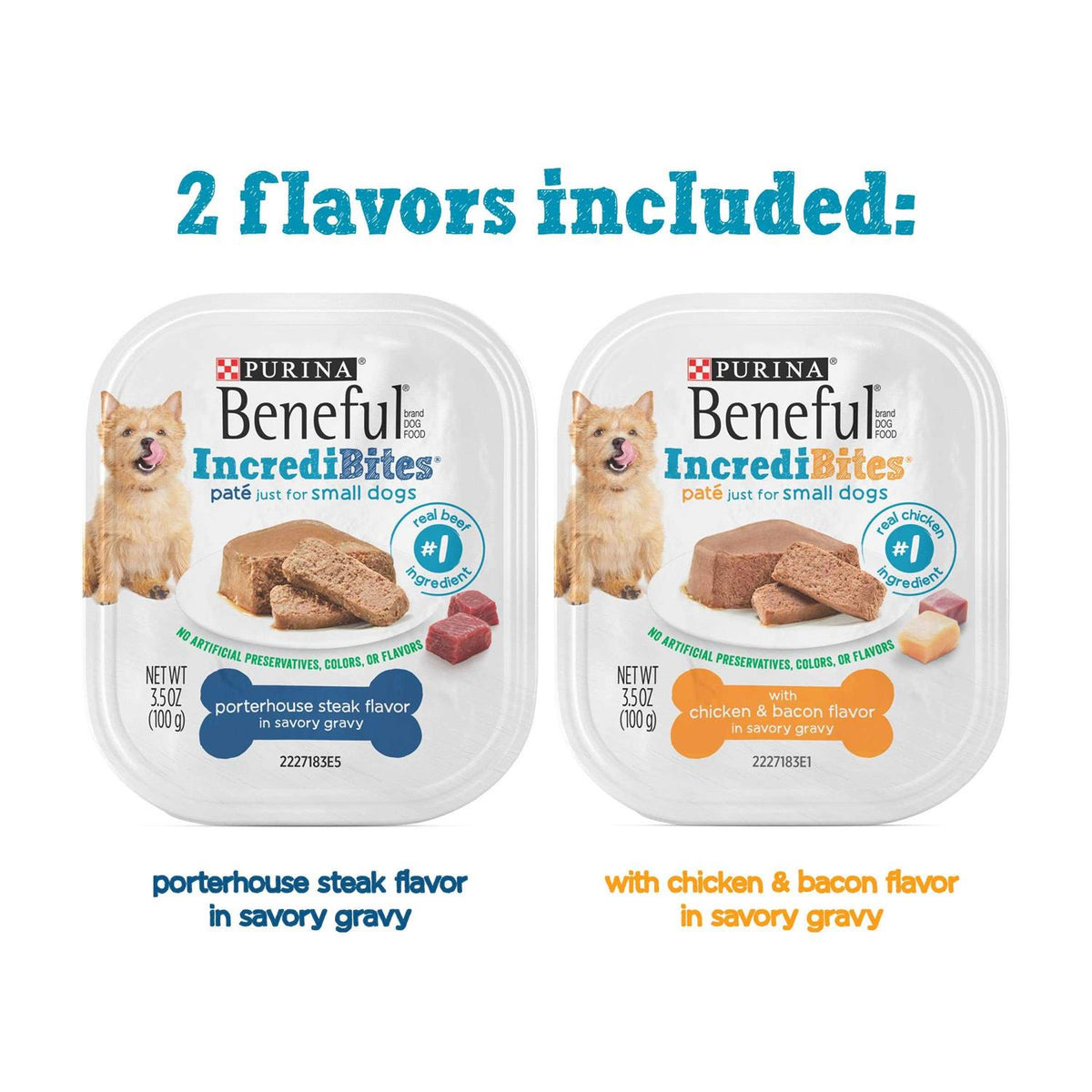 Steak & Chicken Pate Wet Small Dog Food Trays H557605