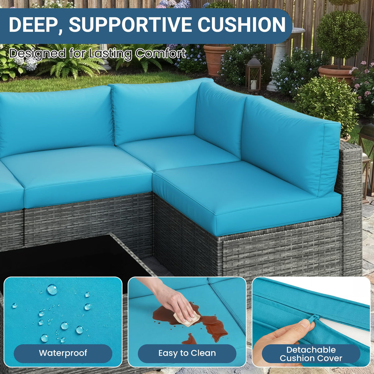 All-Weather Patio Sectional Furniture Set N176