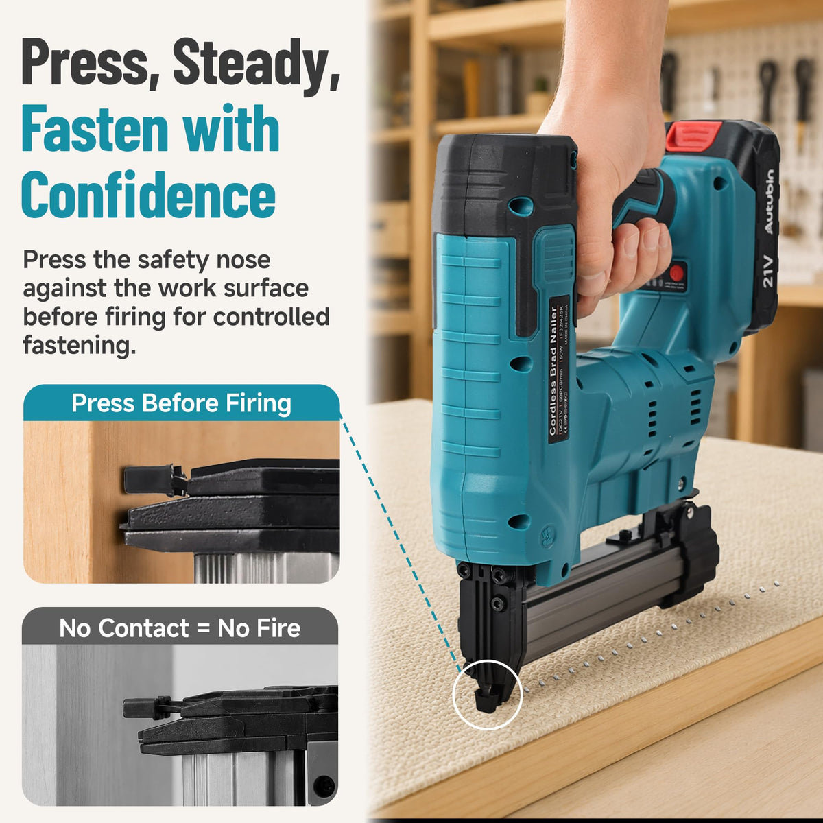 Cordless Electric Nail Gun V3447