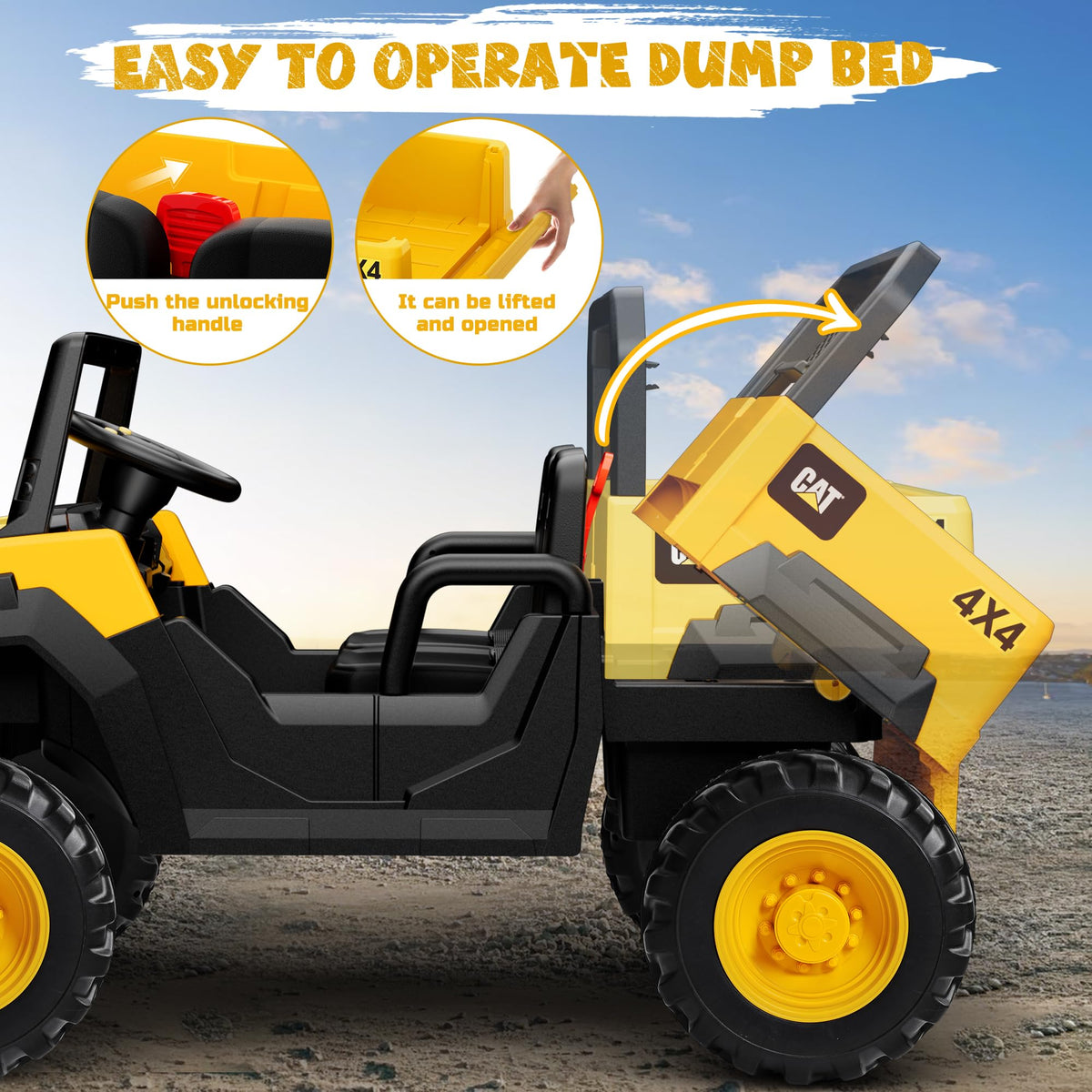 24V Ride On Toy with Dump Bed and Shovel I557316