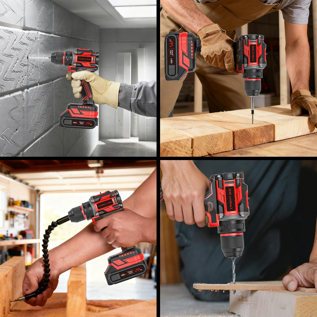 21V Brushless Cordless Drill with 2.0Ah Power Pack and Charger W9511