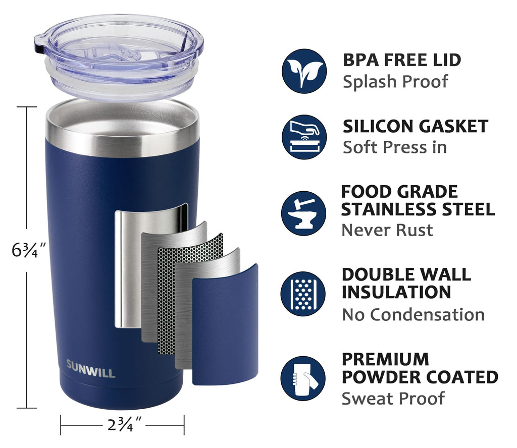 20 oz Insulated Stainless Steel Travel Tumbler with Lid Y719078