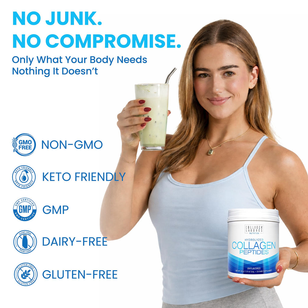 Hydrolyzed Collagen Peptides 20 oz Unflavored Powder Z3466