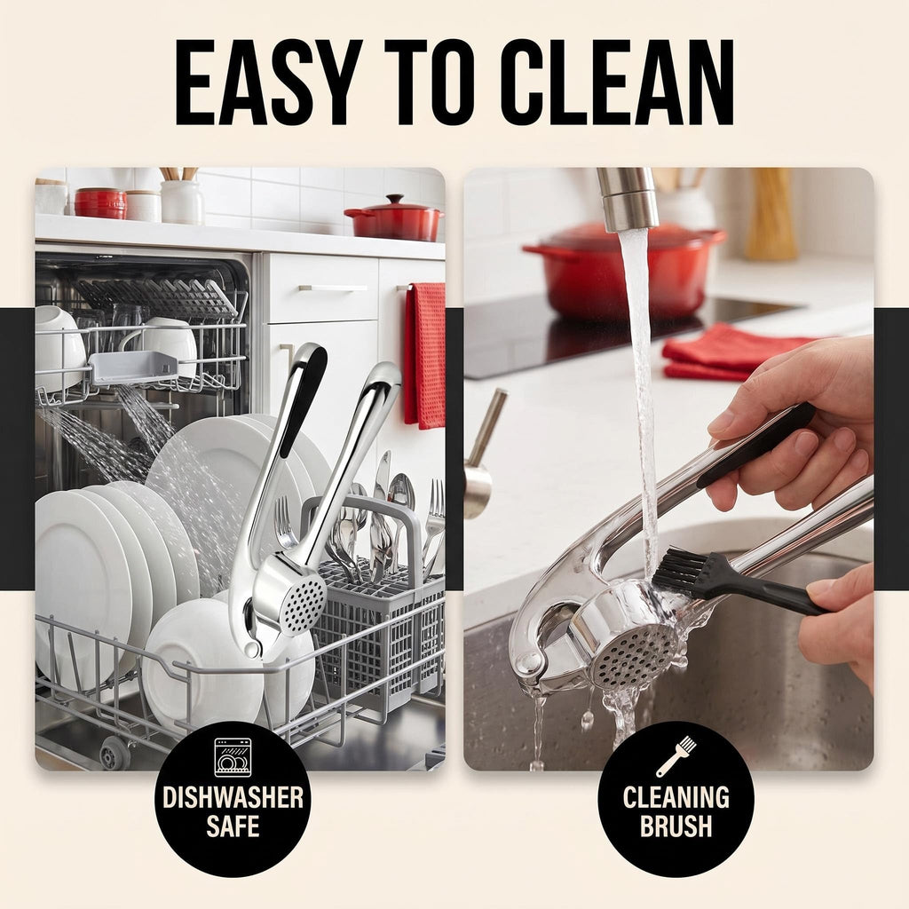 Stainless Steel 2 in 1 Garlic Press and Herb Scissors Y586