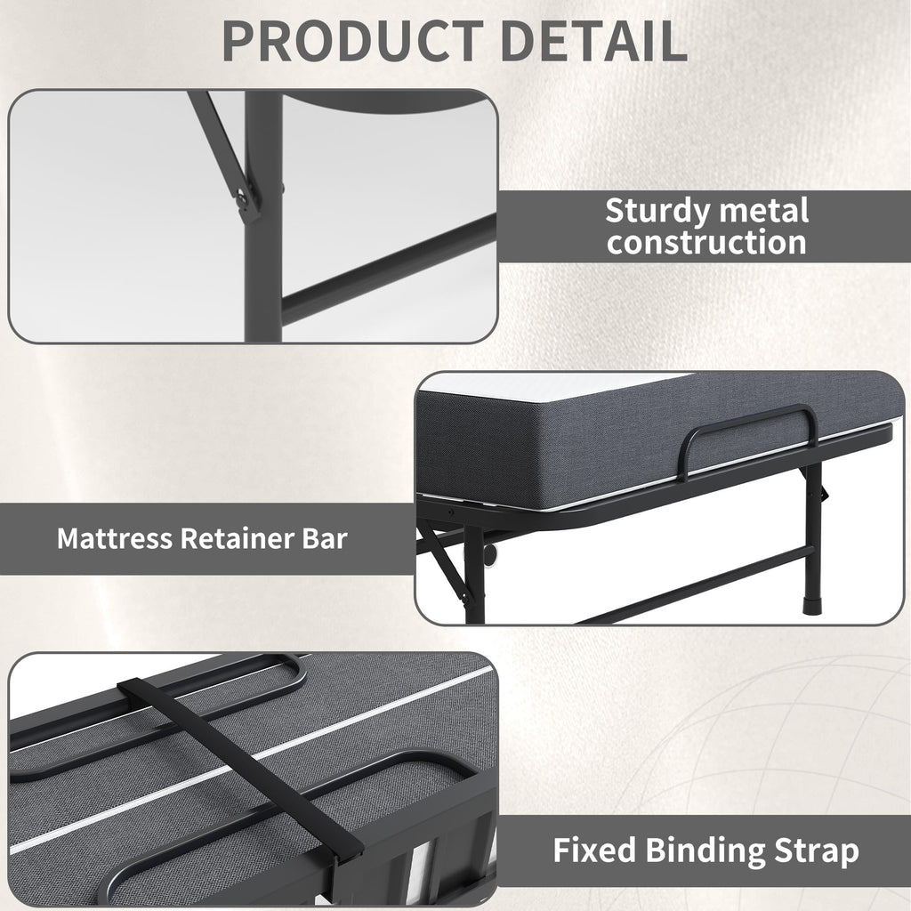 74"x 46" Folding Bed with Mattress W1224